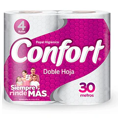PACK 4 PAPEL HIGIENICO CONFORT 2 H 30 MT PANAL