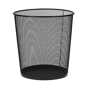PAPELERO NEGRO MALLA 27CM ALTO X 25CM DIAMET