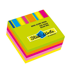 TACO NOTA ADHESIVA 50X50MM 250HJS 5 COLORES NEON STICK WRITE