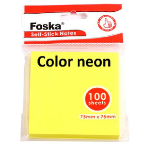TACO POST IT 100HJS 75MMX75MM AMARILLO FOSKA 