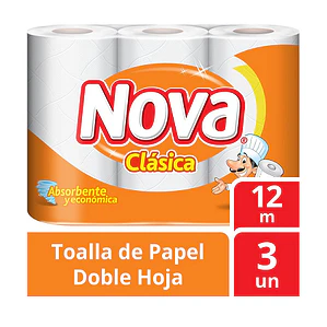 TOALLA NOVA CLASICA PACK 3 UND NARANJA 