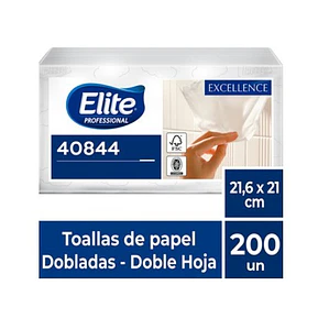 TOALLA CLINIC ELITE 21.6X21CM D/HOJA 200 HJS AZUL 