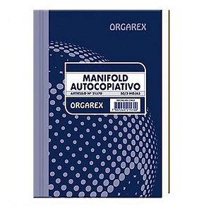 LIBRO MANIFOLD AUTOCOPIATIVO TRIPLICADO 50 HJS  ORGAREX