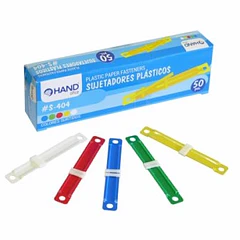 ACCOCLIPS PLASTICO COLORES - BLANCOS  50 UNID. HAND 