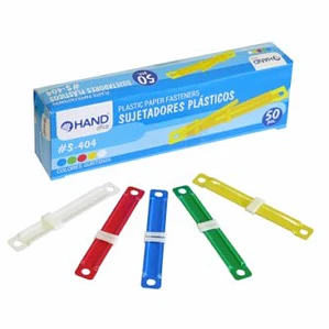 ACCOCLIPS PLASTICO COLORES - BLANCOS  50 UNID. HAND 