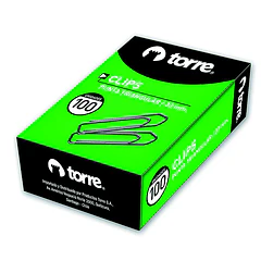 CLIPS NO.1 PUNTA (REDONDA -TRIANGULAR )TORRE X 100 UN. 33 MM 