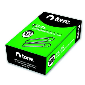 CLIPS NO.1 PUNTA (REDONDA -TRIANGULAR )TORRE X 100 UN. 33 MM 