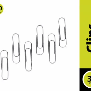 CLIPS METALICO 33MM ADIX PUNTA REDONDA 100 UND. 
