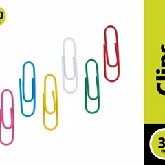 CLIPS METALICO 33MM ADIX PUNTA REDONDA 100 UND. 