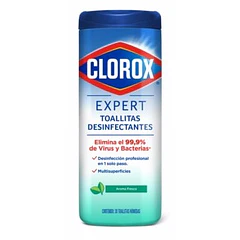 TOALLAS DESINF. CLOROX EXPERT FRESH 30U TUBO 