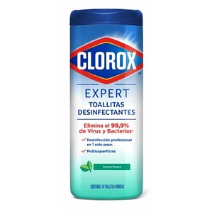 TOALLAS DESINF. CLOROX EXPERT FRESH 30U TUBO 