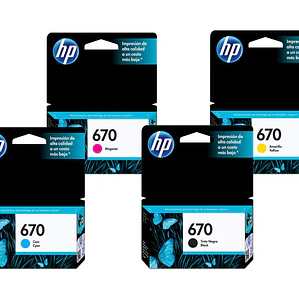 CARTRIDGE 670 HP COLORES 3,5ML 