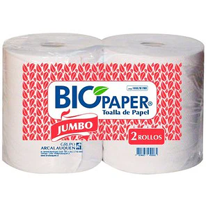 TOALLA  DE PAPEL JUMBO 250MTS BIOPAPER 