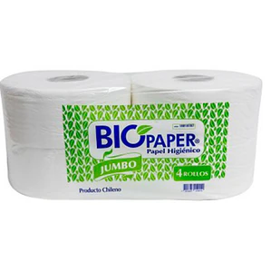 PAPEL HIGENICO JUMBO BIOPAPER 500 MTS 