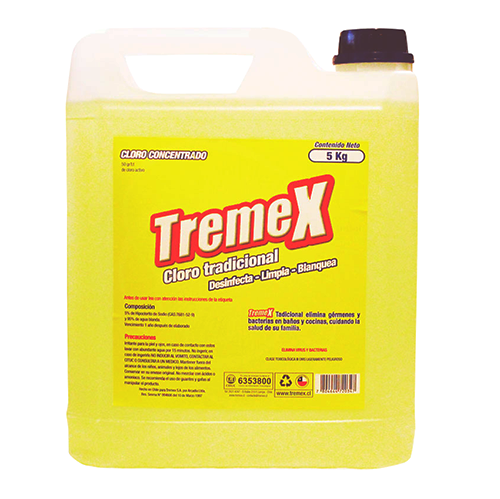 CLORO 5 LT. TREMEX 5% CONCENTRADO 