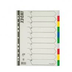 SEPARADOR A-4 VINILICO 5 POS. COLORES DATA ZONE