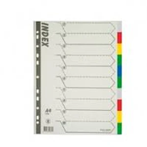 SEPARADOR A-4 VINILICO 5 POS. COLORES DATA ZONE