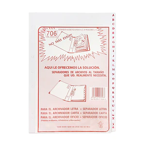 SEPARADOR CARTA-OFICIO JS A-Z  