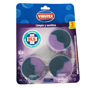 PASTILLA ESTANQUE VIRUTEX X 3 AZUL 50GR CLASICA 