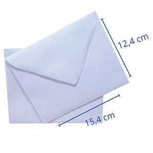 SOBRE CARTA BLANCO 12.4X15.4 80GR 100UND 