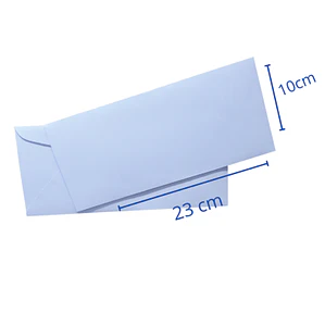 SOBRE AMERICANO BLANCO 10X23 80GR 50UD- 100UND