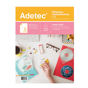 ETIQUETAS  AUTOADHESIVA ADETEC CD BLANCO 
