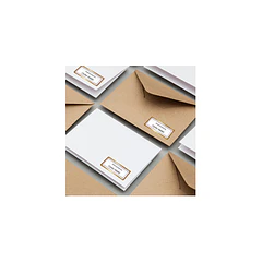ETIQUETA  AUTOADHESIVA ADETEC  33 POR HOJA 70 X 25 MM DORADO O PLATEADO 5UND