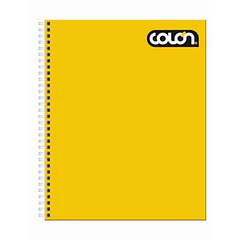 CUADERNO UNIVERSITARIO COLÓN LISO M7 ESPIRAL DOBLE 100 HOJAS COLORES