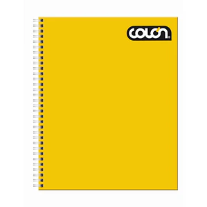 CUADERNO UNIVERSITARIO COLÓN LISO M7 ESPIRAL DOBLE 100 HOJAS COLORES