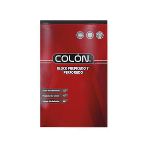BLOCK PREPICADO COLÓN OFICIO PERFORADO M5