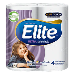 PAPEL HIGENICO 4 ROLLOS 25 MT. H/D ELITE SUAVE 