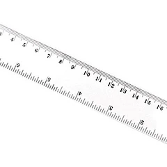 REGLA PLÁSTICA TRANSPARENTE 20 CM SIN MARCA 