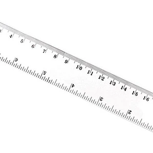 REGLA PLÁSTICA TRANSPARENTE 20 CM SIN MARCA 