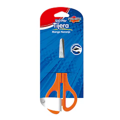 TIJERA ESCOLAR PROARTE 4" HOJA DE ACERO NARANJA 