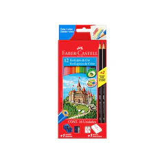 LÁPIZ COLOR FABER CASTELL LARGO 12 COLORES