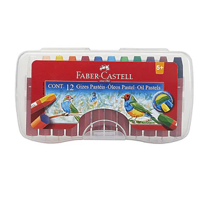 LÁPIZ PASTEL FABER CASTELL OLIPASTEL GRASO 12 COLORES 
