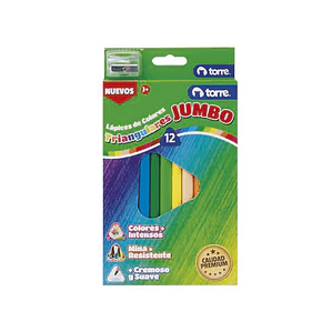 LAPIZ COLOR 12UN. JUMBO TRIANGULAR TORRE