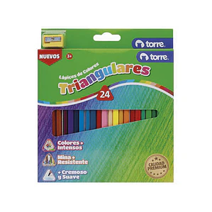 LAPIZ COLOR 24UN. TRIANGULAR TORRE