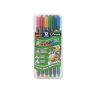 LAPIZ FIBRA ESTUCHE COLORES FINELINER TORRE 