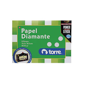CARPETA ARTE TORRE PAPEL DIAMANTE 6 PLIEGOS 
