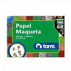 CARPETA CON PAPEL MAQUETA TORRE 6 DISEÑOS 