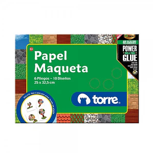 CARPETA CON PAPEL MAQUETA TORRE 6 DISEÑOS 