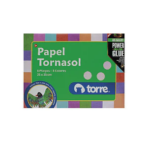 CARPETA CON CARTULINA TORNASOL TORRE 8 COLORES 