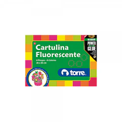 CARPETA CON CARTULINA FLUORESCENTE TORRE 19 PLIEGOS 