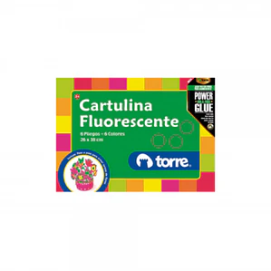 CARPETA CON CARTULINA FLUORESCENTE TORRE 19 PLIEGOS 