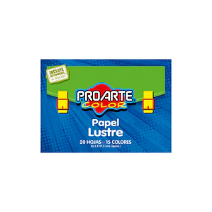 PAPEL LUSTRE PROARTE CARPETA ARTE 15 COLORES 