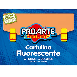 CARPETA CARTULINA FLUORESCENTE PROARTE