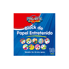 BLOCK DE PAPEL ENTRETENIDO PROARTE 16X16