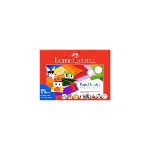 PAPEL LUSTRE FABER-CASTELL CARPETA ARTE  20 UNIDADES