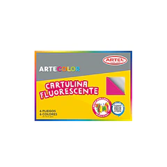 CARPETA CON CARTULINA FLUORESCENTE ARTEL 6HOJAS 